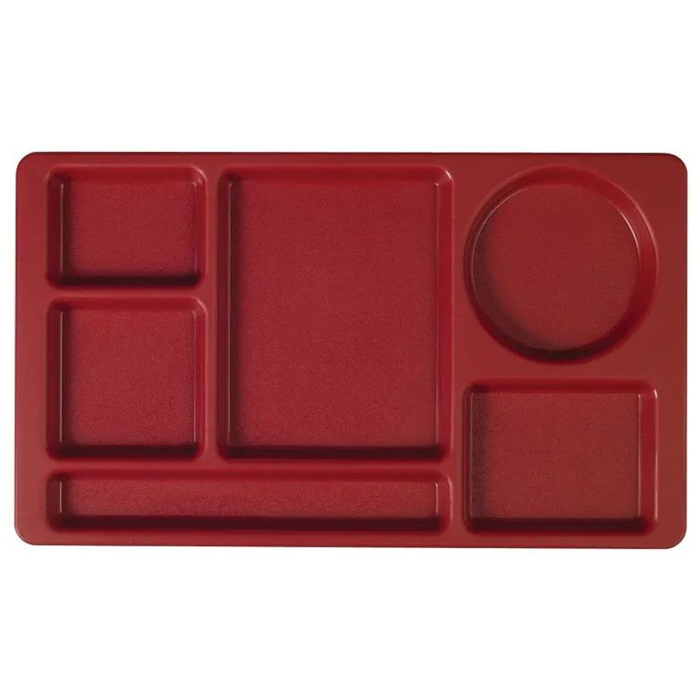Cambro Cranberry Co-polymer 2 X 2 School Compartment Tray, 15 X 8 3/4 Inch -- 24 Per Case