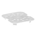 Translucent 1/4 Size 6 3/8 X 10 7/16 Inc Drain Shelf Food Pan -- 6 per case