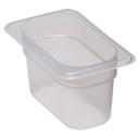 Cambro One Ninth Size Translucent Polypropylene Food Pan, 4 1/4 x 6 15/16 inch -- 6 per case.