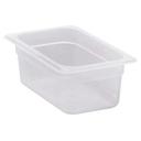 Translucent Cambro 2.7 Quart Food Pan, 4 Inch Pan Depth, 1/4 Size -- 6 Per Case.