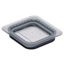 Cambro Camwear Clear Polycarbonate One Sixth Size Griplid Only, 6/8 x 6 15 1/6 inch -- 6 per case.