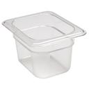 Cambro Camwear Polycarbonate Clear Eighth Size Food Pan, 4 inch -- 6 per case.