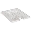 Cambro Camwear Clear Eighth Size Notched Cover with Handle for Food Pan, 6 3/8 x 5 1/4 inch -- 6 per case.