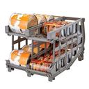 Cambro Brushed Graphite Ultimate Single Number 10 Can Rack, 26 x 9.25 x 15.5 inch