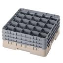 Cambro Camrack Polypropylene Beige Full Size 25 Compartment Glass Rack, 7 3/4 inch -- 3 per case.