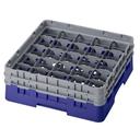 Cambro Camrack Polypropylene Navy Blue Full Size 25 Compartment Glass Rack, 6 1/8 inch -- 4 per case.