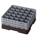 Cambro Camrack Polypropylene Brown Full Size 25 Compartment Glass Rack, 7 3/4 inch -- 3 per case.