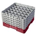 Cambro Camrack Polypropylene Cranberry Full Size 36 Compartment Glass Rack, 11 inch -- 2 per case.