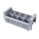 Soft Gray Cambro Camrack Half Size 8 Compartment Flatware Basket without Handle -- 6 per case.