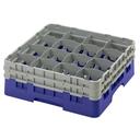 Cambro Camrack Polypropylene Navy Blue Full Size 16 Compartment Glass Rack, 6 1/8 inch -- 4 per case.