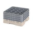 Cambro Camrack Polypropylene Beige Full Size 16 Compartment Glass Rack, 9 3/8 inch -- 2 per case.