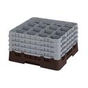 Cambro Camrack Polypropylene Brown Full Size 16 Compartment Glass Rack, 9 3/8 inch -- 2 per case.
