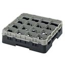 Cambro Camrack Polypropylene Black Full Size 16 Compartment Glass Rack, 4 1/2 inch -- 5 per case.