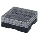 Cambro Camrack Polypropylene Black Full Size 16 Compartment Glass Rack, 5 1/4 inch -- 4 per case.