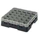 Cambro Camrack Polypropylene Black Full Size 25 Compartment Glass Rack, 4 1/2 inch -- 5 per case.