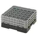 Cambro Camrack Polypropylene Black Full Size 36 Compartment Glass Rack, 6 7/8 inch -- 3 per case.