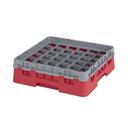 Cambro Camrack Polypropylene Rose Red Full Size 36 Compartment Glass Rack, 3 5/8 inch -- 5 per case.