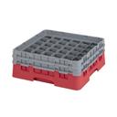 Cambro Camrack Polypropylene Rose Red Full Size 36 Compartment Glass Rack, 5 1/4 inch -- 4 per case.