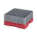 Cambro Camrack Polypropylene Rose Red Full Size 36 Compartment Glass Rack, 7 3/4 inch -- 3 per case.