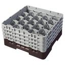 Cambro Camrack Polypropylene Brown Full Size 20 Compartment Glass Rack, 8 1/2 inch -- 2 per case.