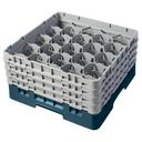 Cambro Camrack Polypropylene Teal Full Size 20 Compartment Glass Rack, 8 1/2 inch -- 2 per case.