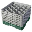 Cambro Camrack Polypropylene Sherwood Green Full Size 20 Compartment Glass Rack, 11 3/4 inch -- 2 per case.
