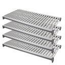 Cambro Camshelving Basics Plus Brushed Graphite 4 Vented Shelves Kit, 24 x 48 inch