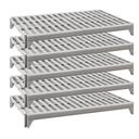 Cambro Camshelving Premium Speckled Gray 5 Vented Shelves Kit for Mobile or Stationary Unit, 18 x 60 inch
