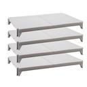 Cambro Camshelving Premium Speckled Gray 4 Solid Shelves Kit for Mobile or Stationary Unit, 24 x 60 inch