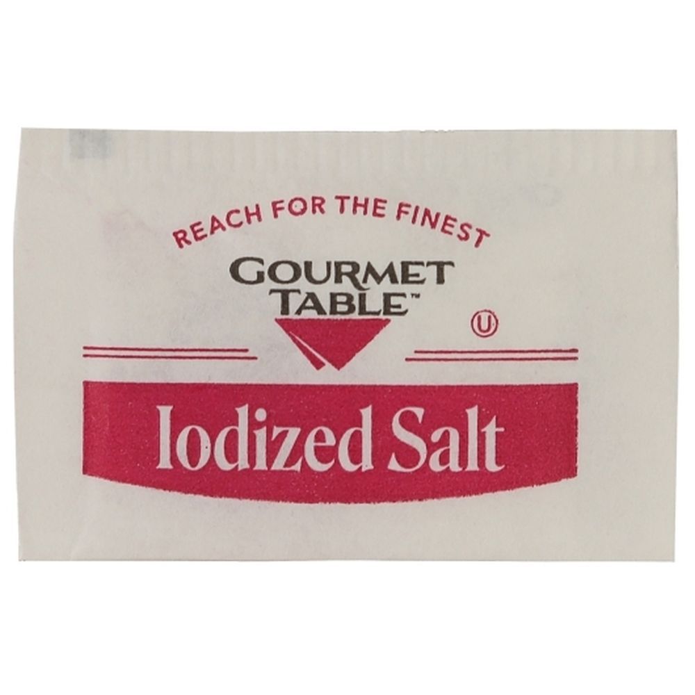 Gourmet Iodized Table Salt, 0.5 Gram -- 3000 Per Case