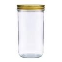 Glass Mason Jar with Metal Lid