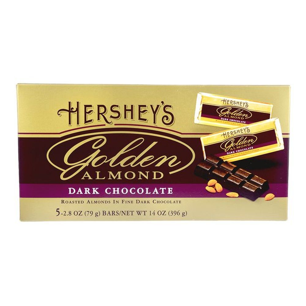 Golden Almond Dark Chocolate Candy Bar - Gift Box, 14 Ounce -- 12 Per Case