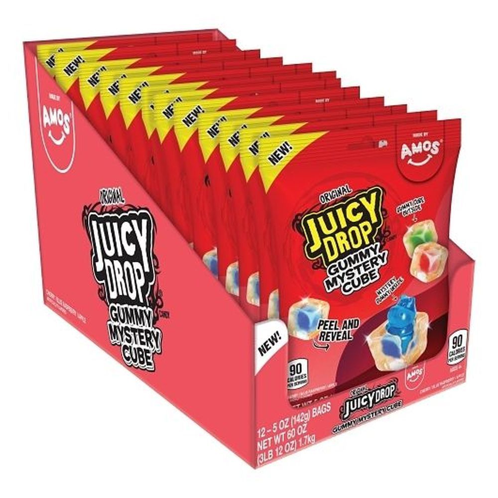 Juicy Drop Original Gummy Mystery Cube - Peg Bag, 5 Ounce -- 12 Per Case
