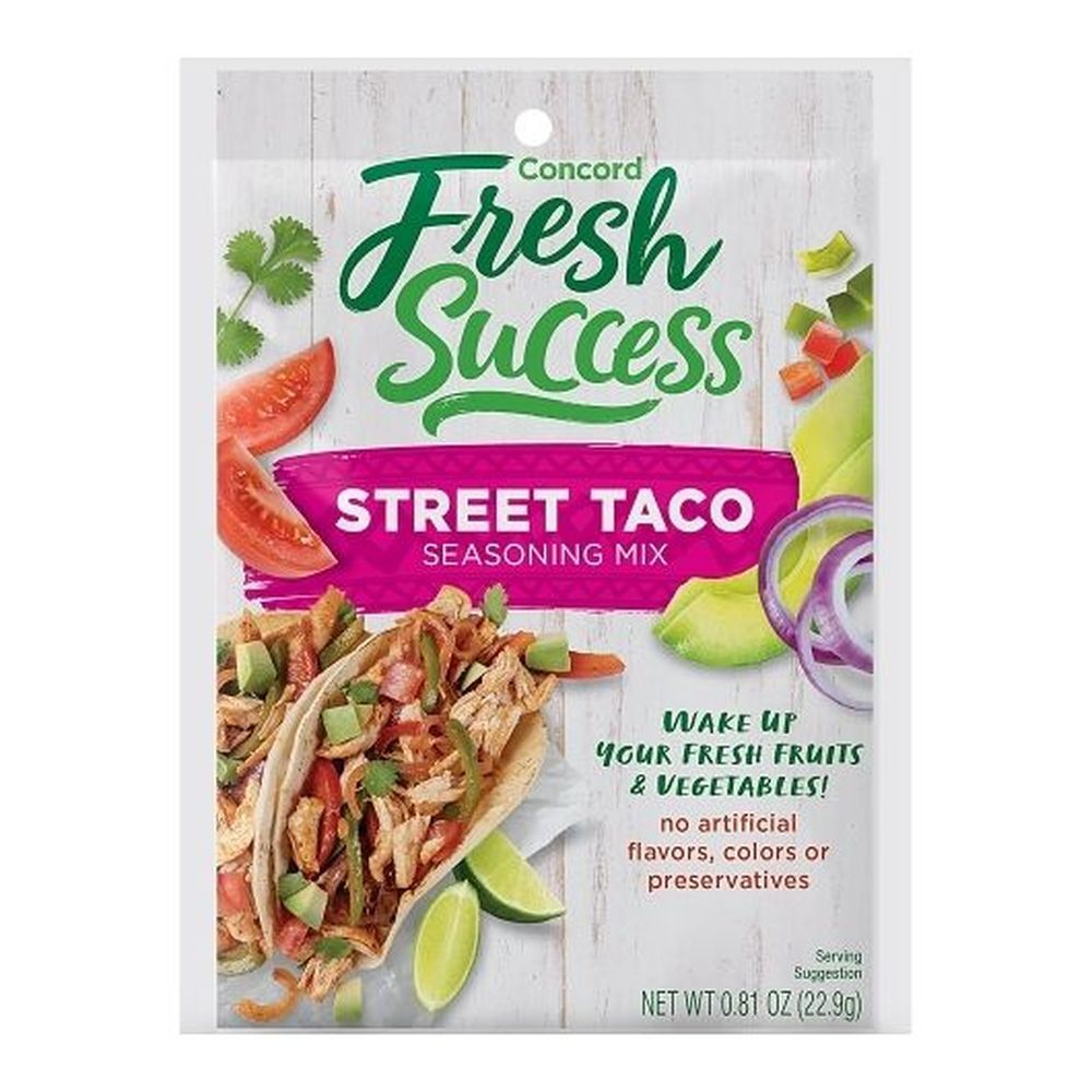 Concord Fresh Success Street Taco Seasoning Mix, 0.81 Ounce -- 18 Per Case