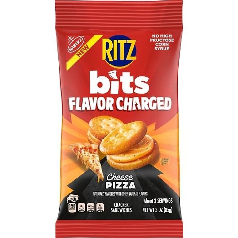 Ritz Bits Pizza Flavor Charged Cracker Sandwiches, 3 Ounce -- 12 Per Case