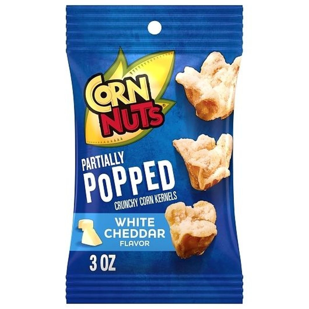 Partially Popped White Cheddar Corn Kernels