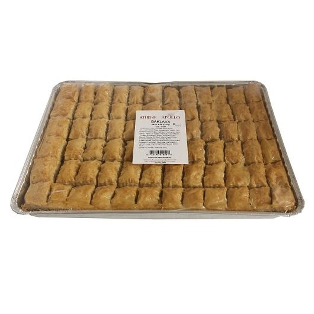 Athens Foods Walnut Rectangle Baklava - Dessert -- 72 per case.