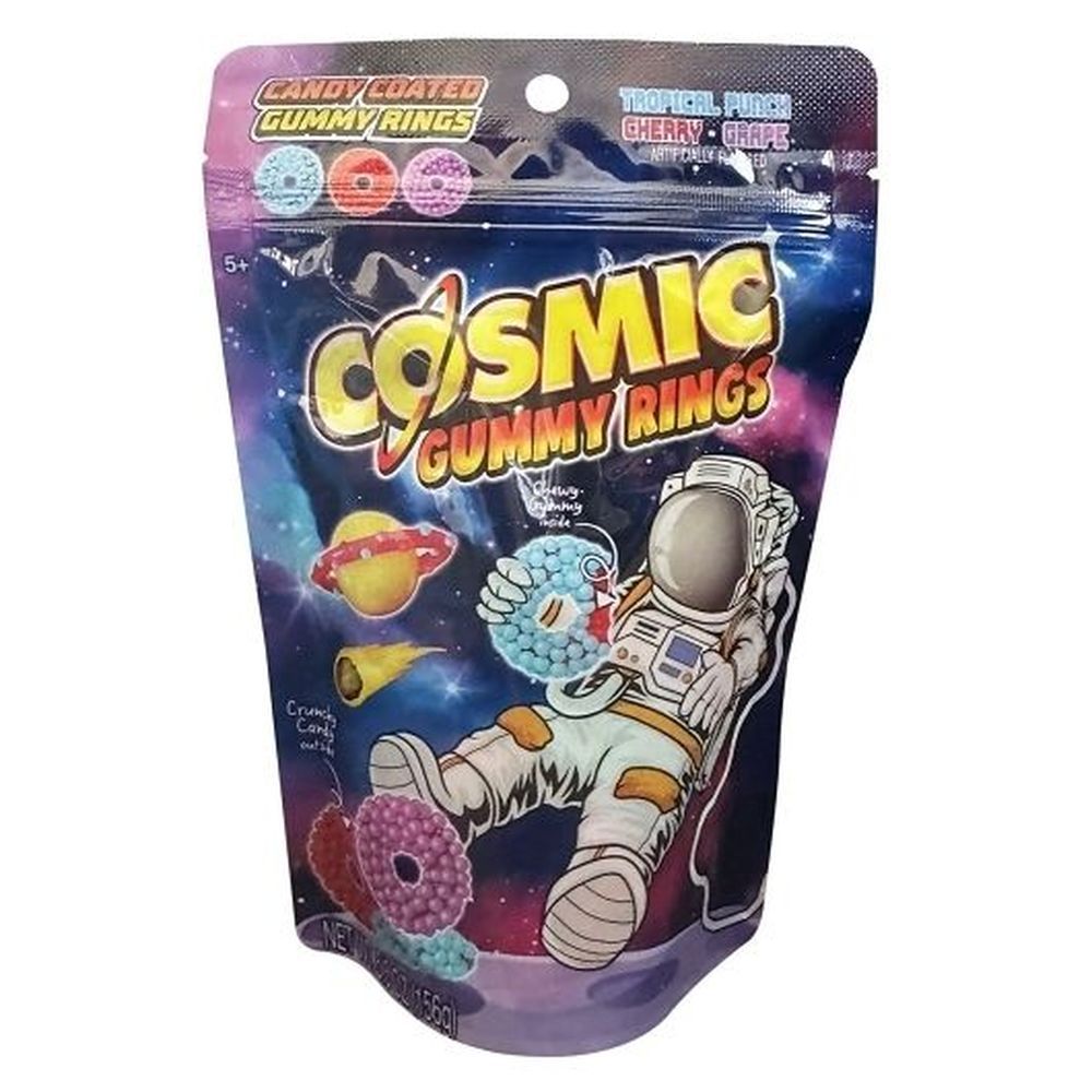 Hilco Cosmic Candy-coated Gummy Rings, 5.5 Ounce -- 32 Per Case