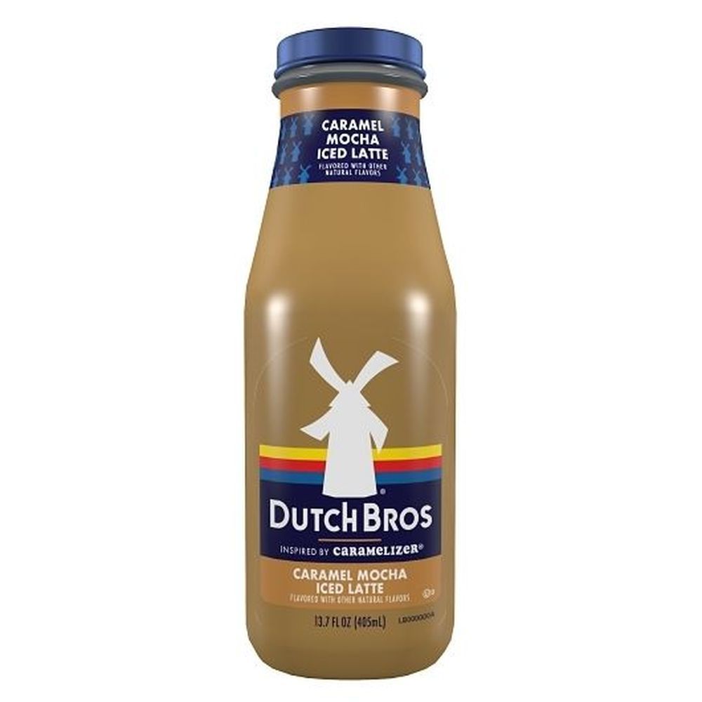 Dutch Brothers Caramel Mocha Iced Latte, 13.7 Fluid Ounce -- 12 Per Case