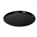 Platter Pleasers 16 inch Polystyrene Black Round Supreme Serving Tray