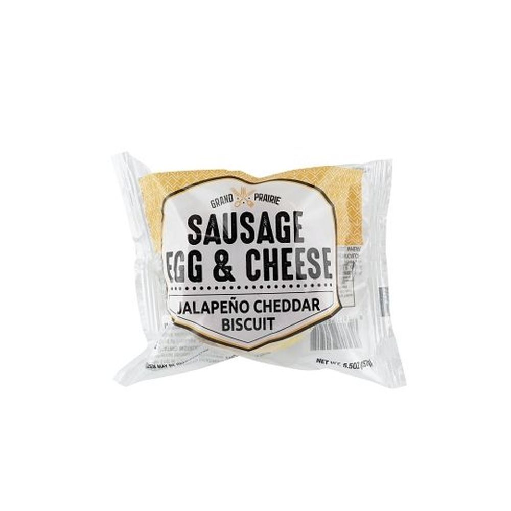 Grand Prairie Foods Spicy Sausage Egg And Cheese Jalapeno Biscuit, 5.3 Ounce -- 24 Per Case