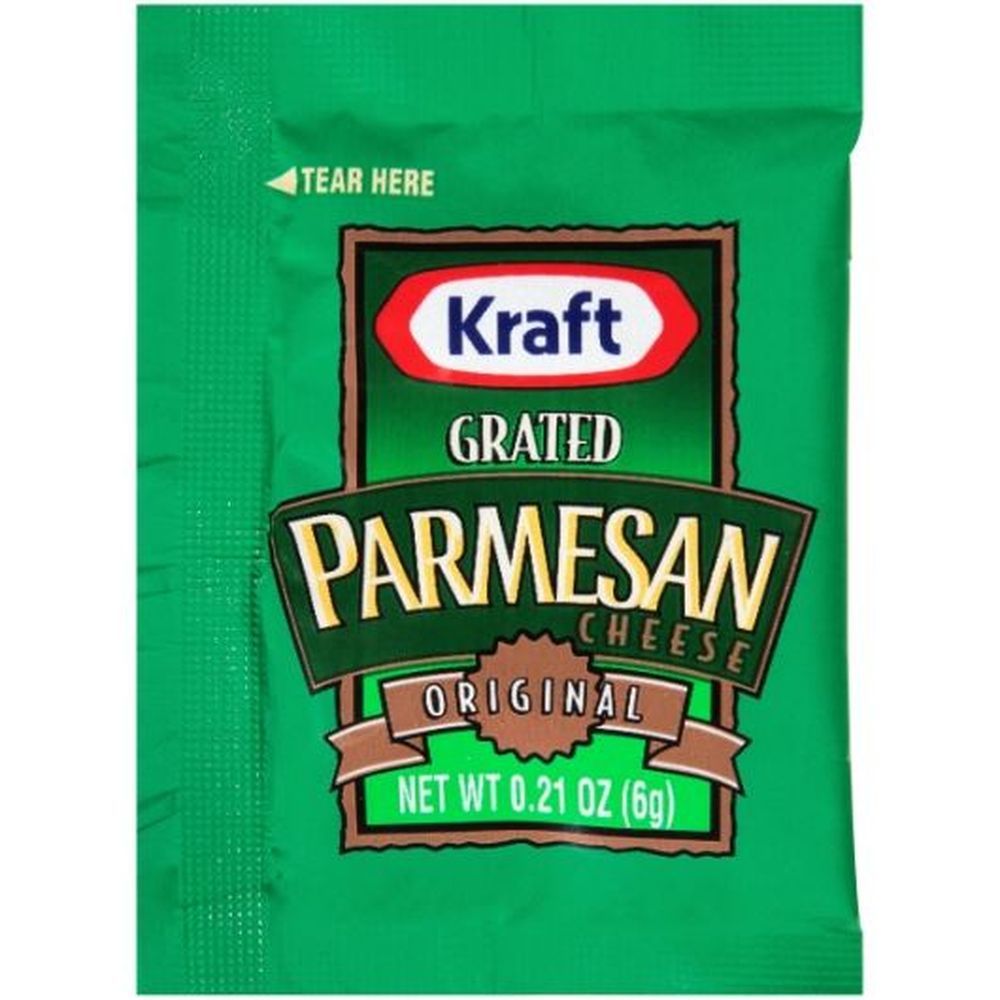 Kraft Grated Parmesan Cheese, 0.12 Ounce Packet -- 200 Per Case