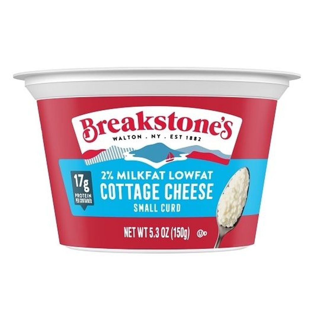 2 Percent Milk Fat Low Fat Small Curd Cottage Cheese