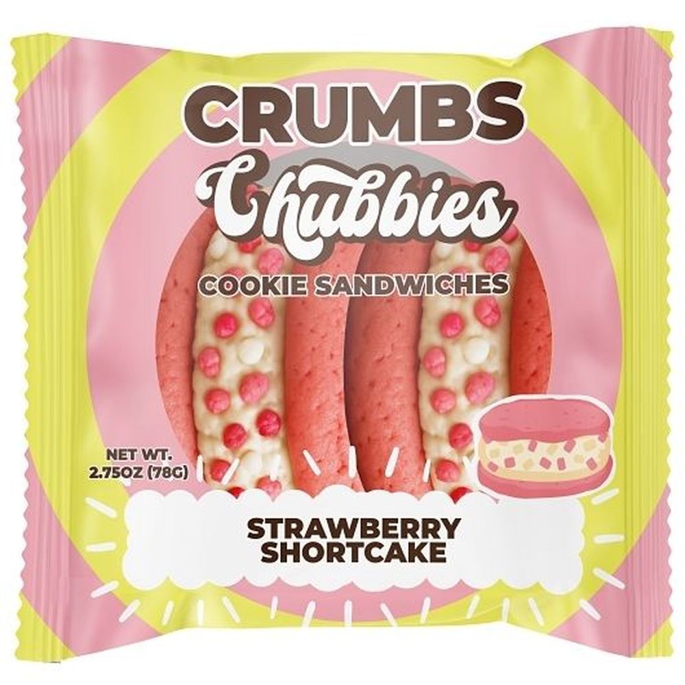 Crumbs Bakeshop Chubbies Strawberry Shortcake Cookie Sandwich, 2.75 Ounce -- 12 Per Case