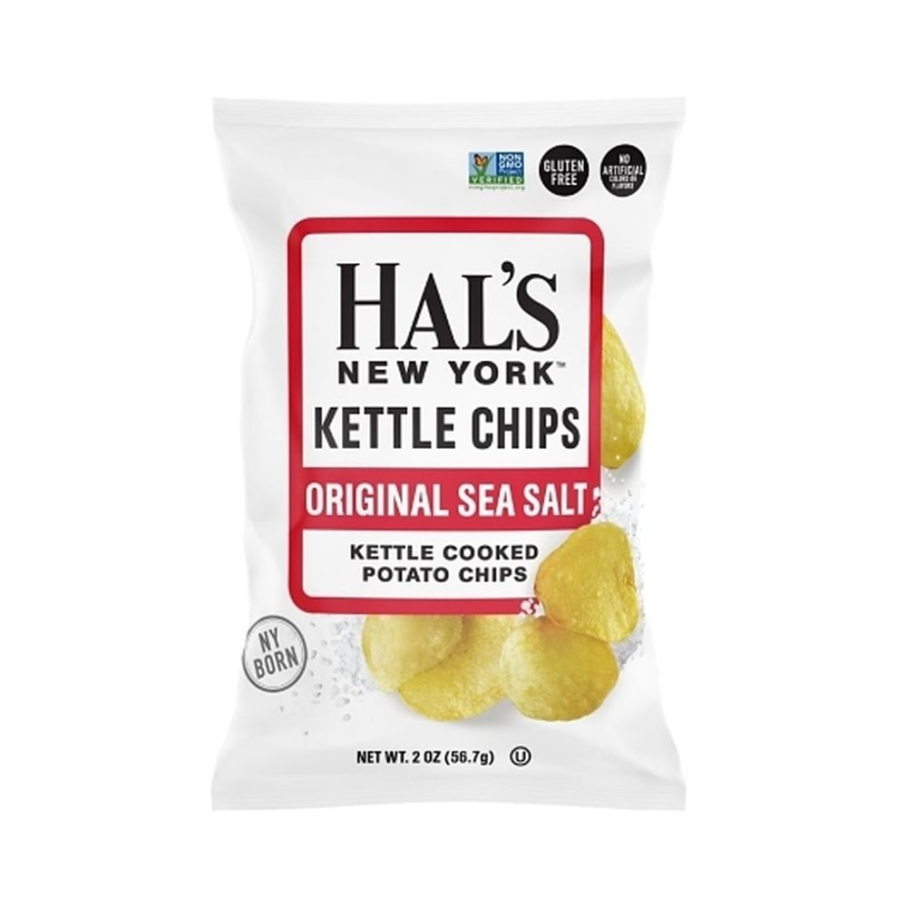 Hals New York Original Sea Salt Kettle Cooked Potato Chips, 2 Ounce Bag -- 24 Per Case