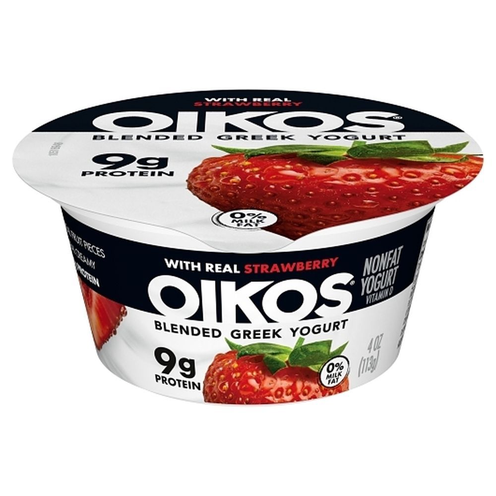 Oikos Strawberry Blended Fat-free Yogurt, 4 Ounce -- 12 Per Case