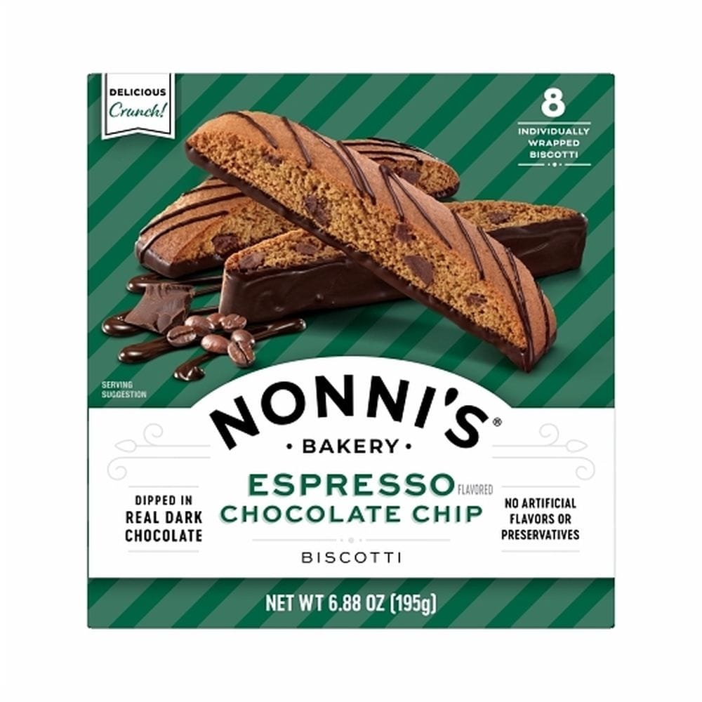 Nonni's Espresso Chocolate Chip Biscotti, 6.88 Ounce -- 6 Per Case
