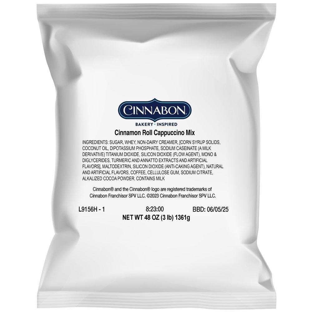 Cinnabon Cinnamon Roll Cappuccino Mix, 3 Pound -- 4 Per Case