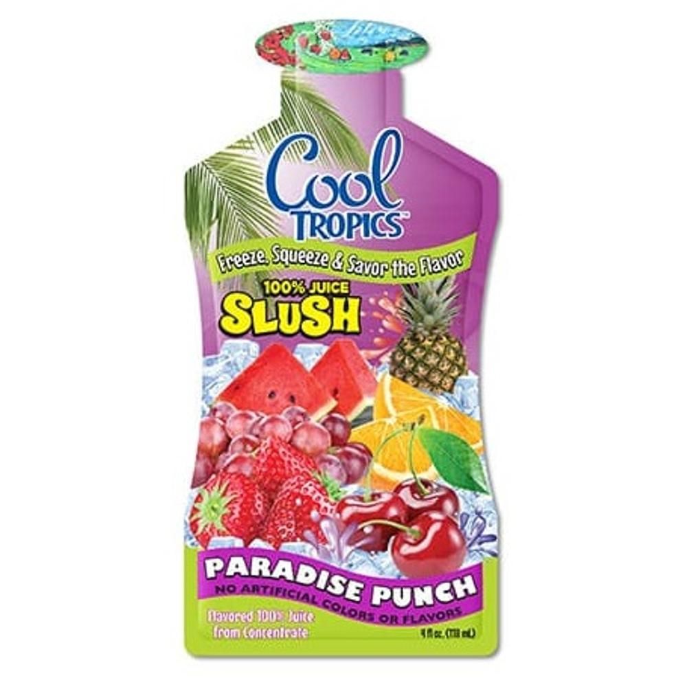 Cool Tropics Paradise Punch 100 Percent Juice Slush, 4 Ounce -- 96 Per Case