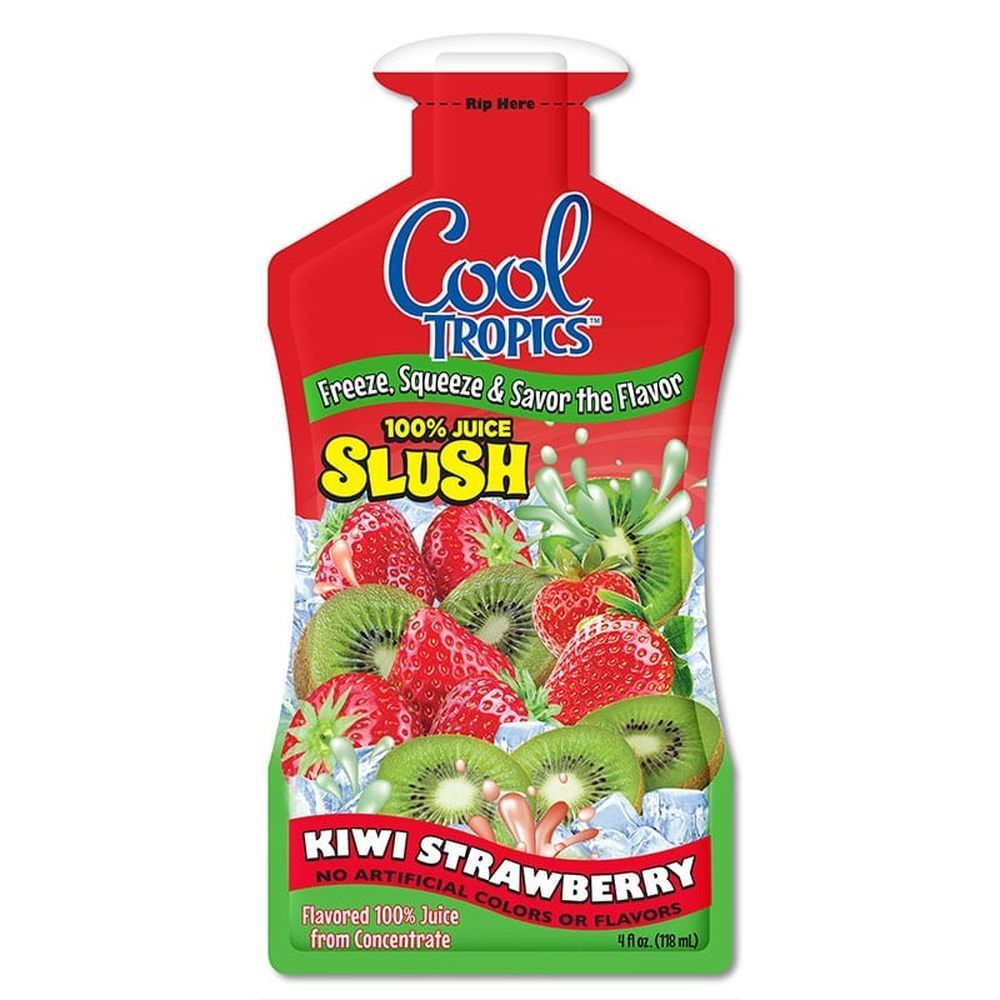 Cool Tropics Kiwi Strawberry 100 Percent Juice Slush, 4 Ounce -- 96 Per Case